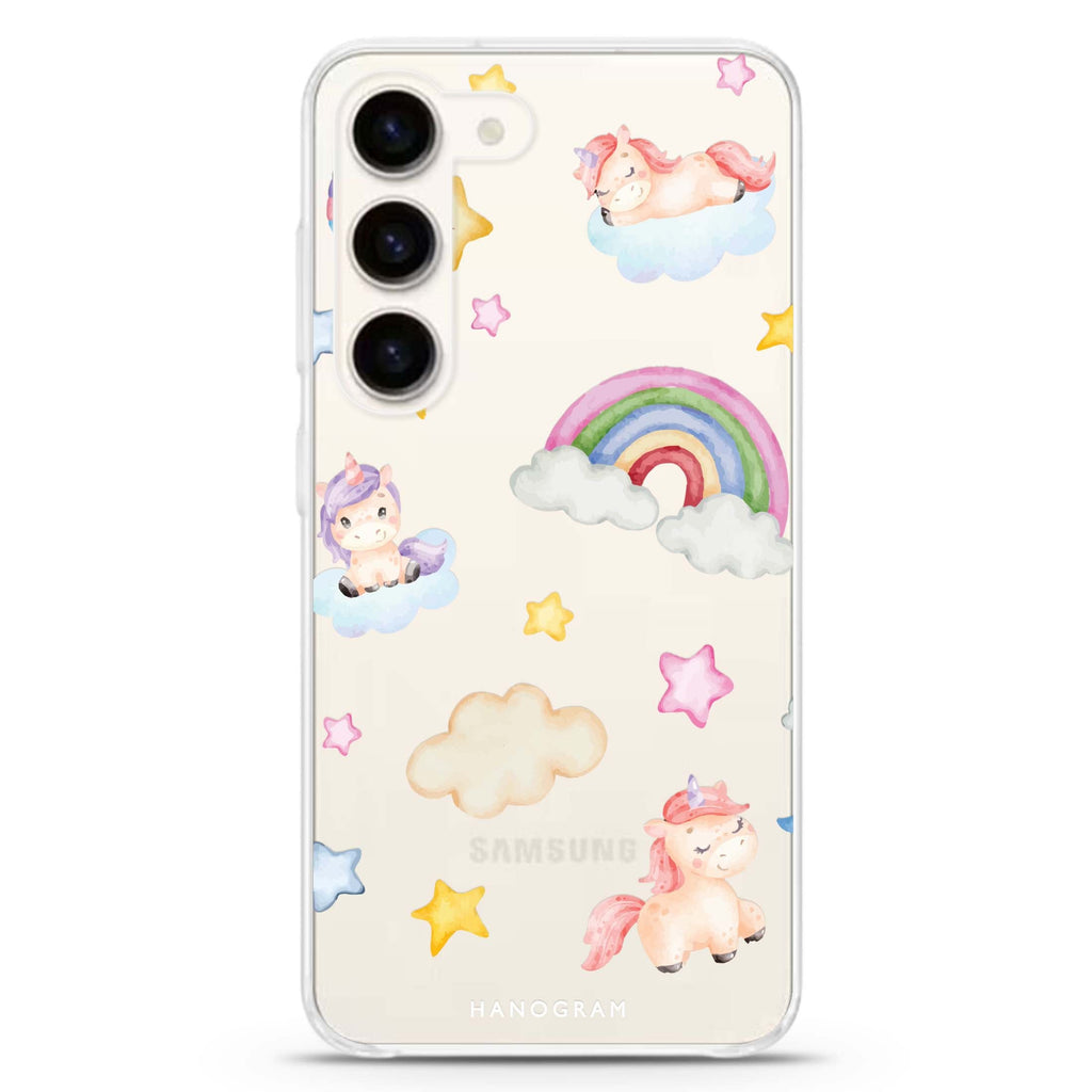 Magic Mane Marvels ultra-clear case for Samsung Galaxy S23/S22, front view