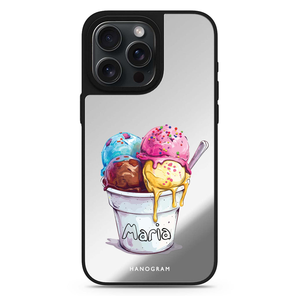 Sweet Scoops personalized name MagSafe mirror case for iPhone 16/15/14 Pro Max and Pro, main view