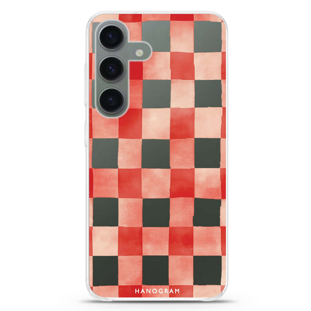 Cherry Checks Samsung Galaxy Ultra Clear Case