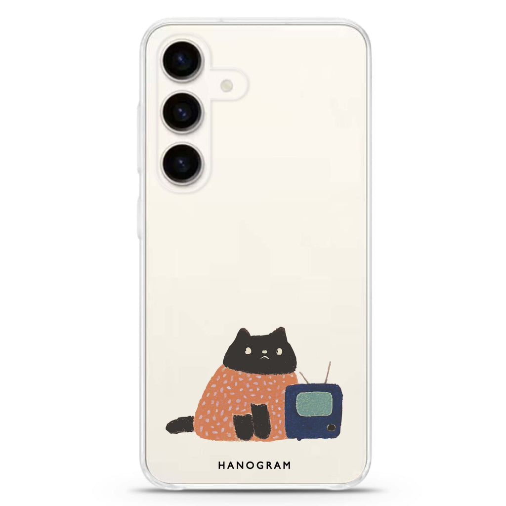 Whiskerflix Night Samsung Galaxy Ultra Clear Case