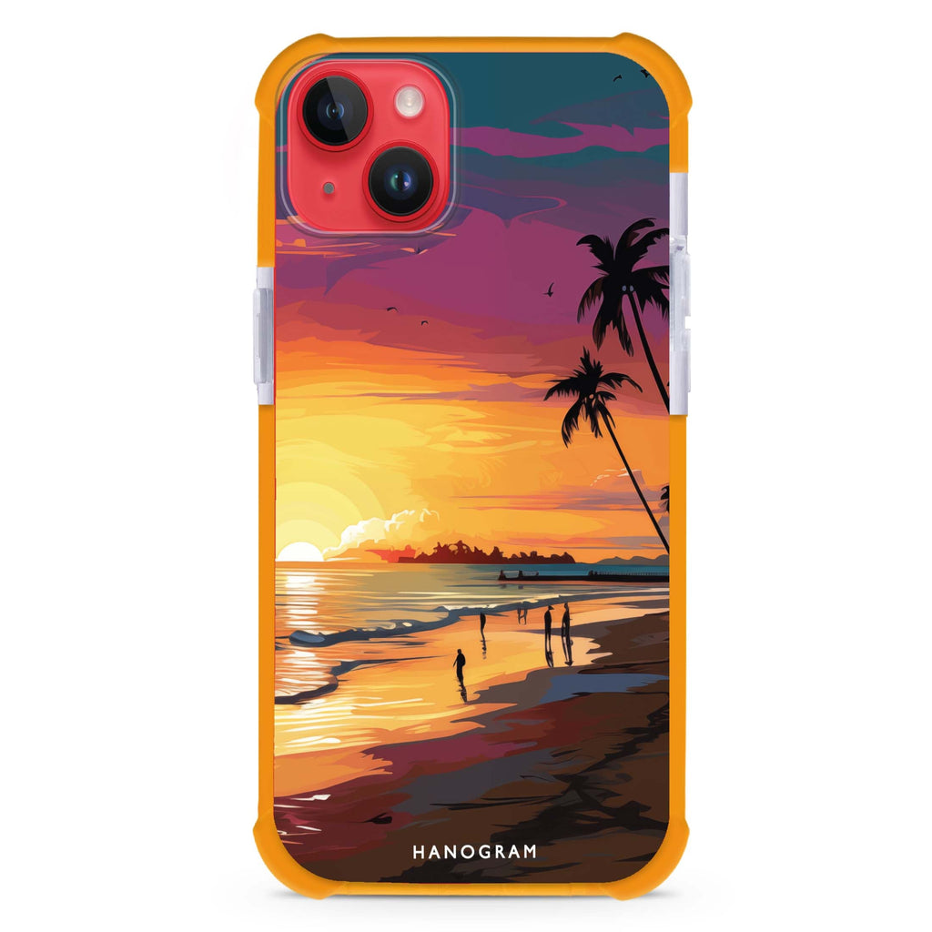 Sunset Glow iPhone 15 Plus MagSafe Compatible Ultra Shockproof Case