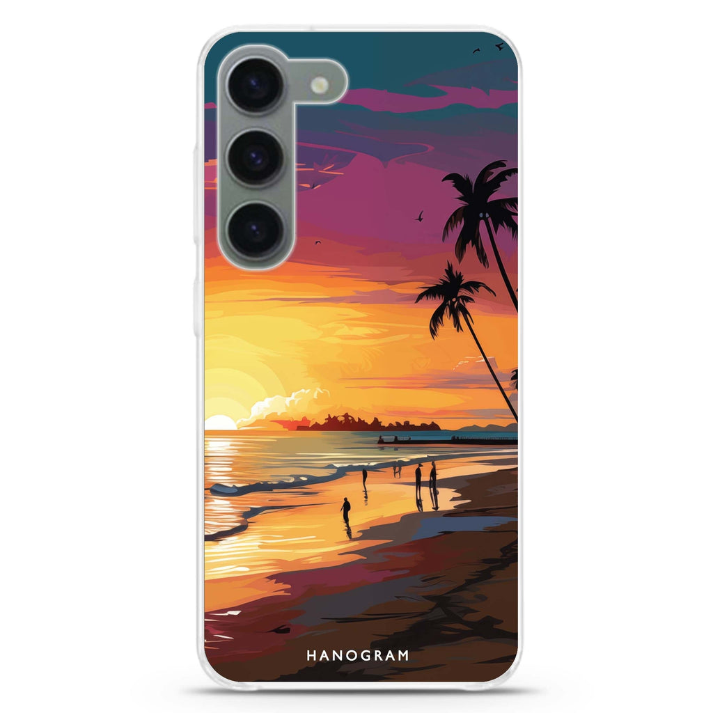 Sunset Glow ultra-clear case for Samsung Galaxy S23/S22, front view