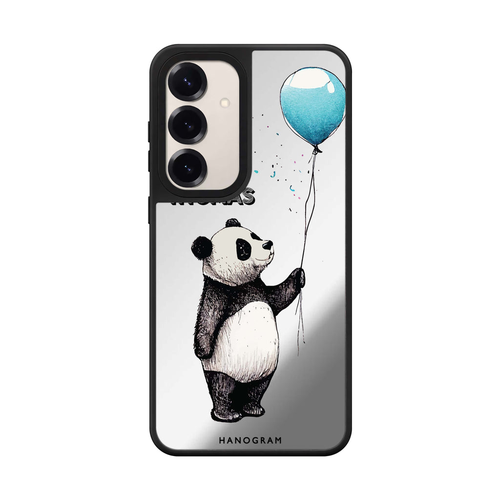 Custom name Little Panda Samsung Galaxy mirror case front view
