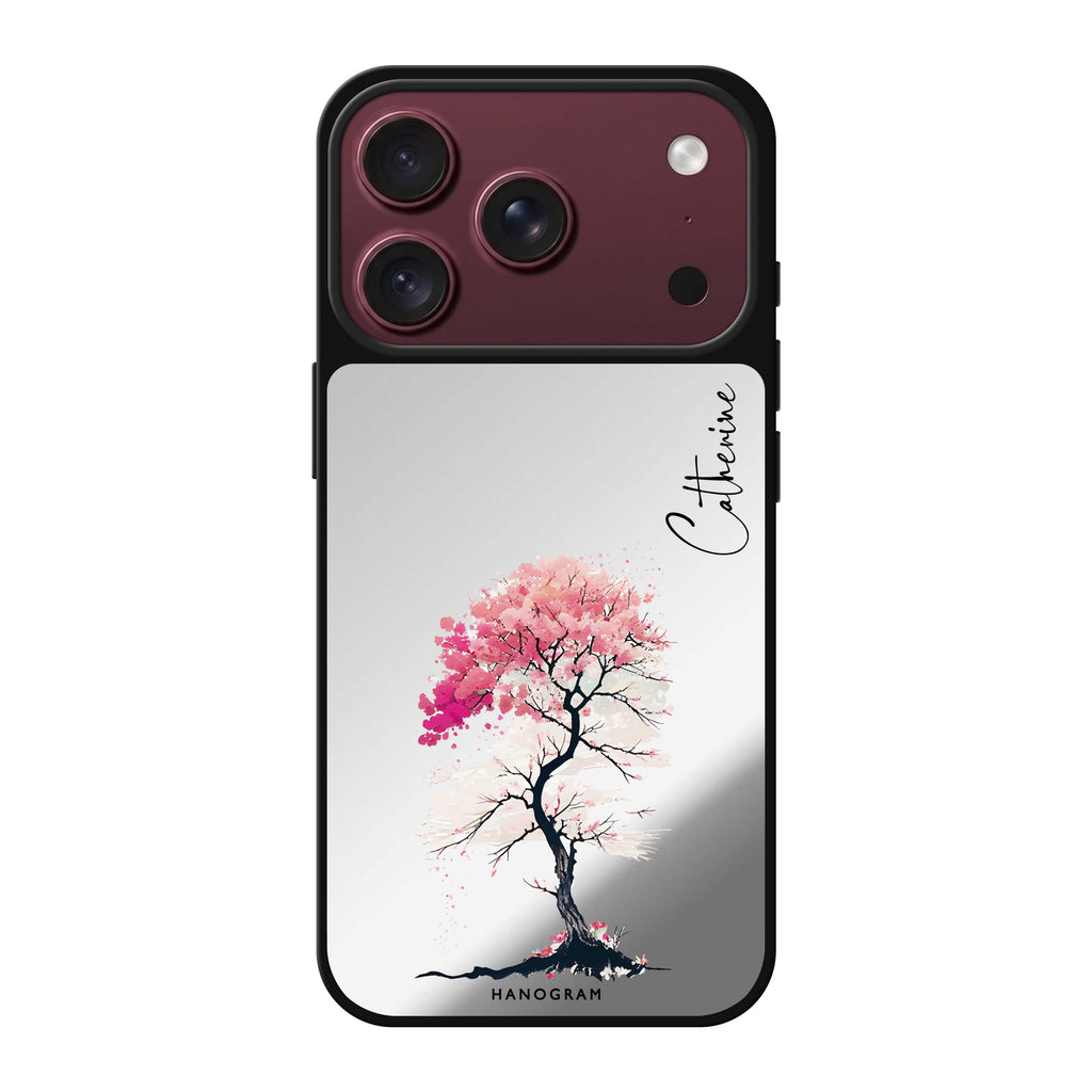 A Cherry tree personalized name cherry tree floral fruit iPhone 18 Pro Max mirror case