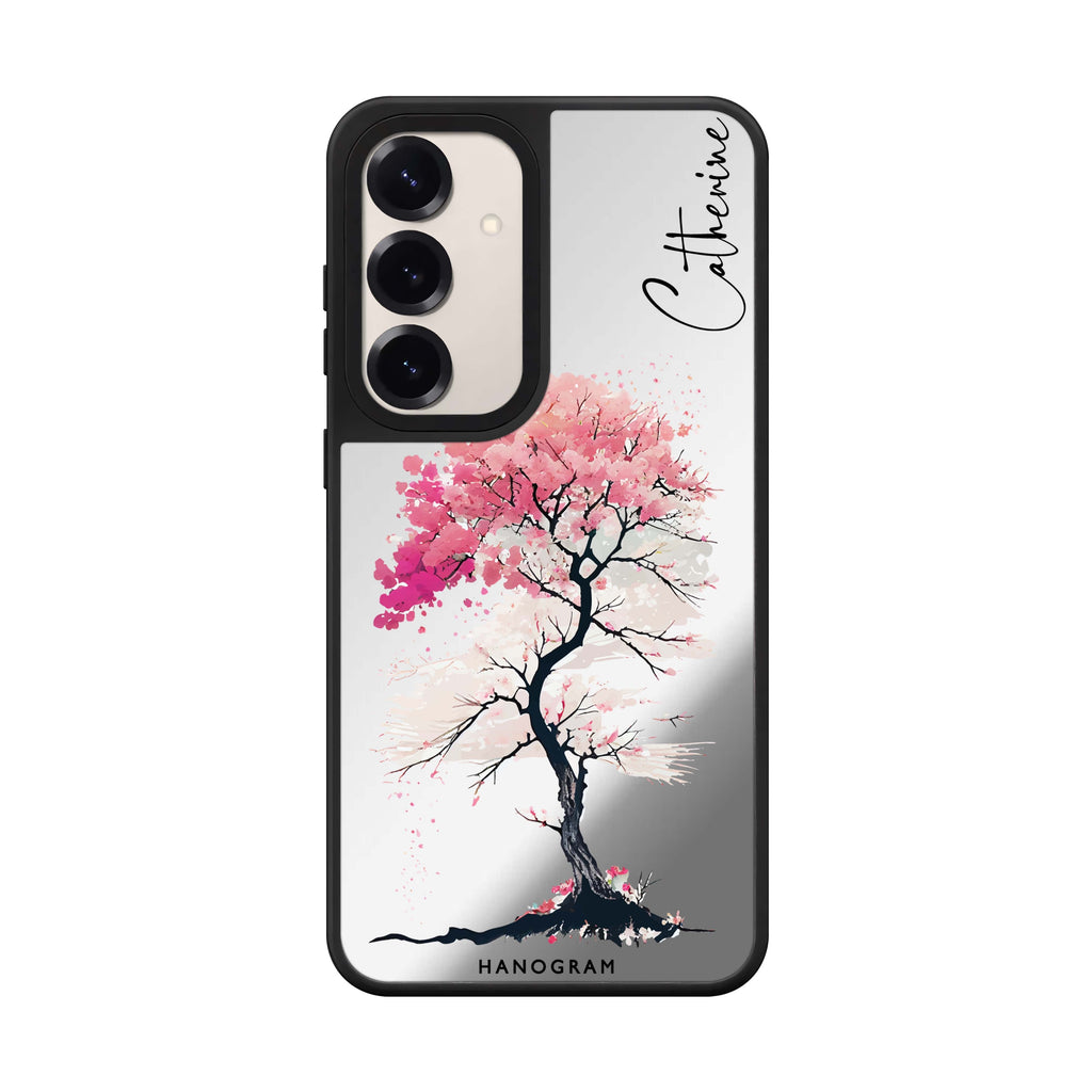 Custom name A Cherry Tree Samsung Galaxy mirror case front view