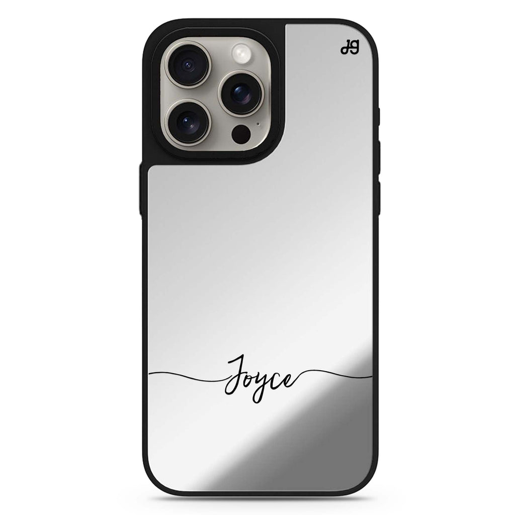 Initial Handwritten personalized name MagSafe mirror case for iPhone 16/15/14 Pro Max and Pro, main view