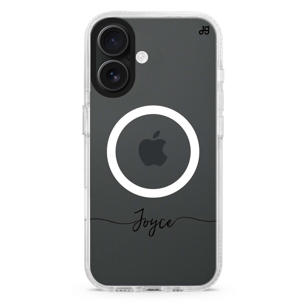 Initial handwritten MagSafe Compatible iPhone 16 Ultra Clear Case - Personalized and Stylish Protection