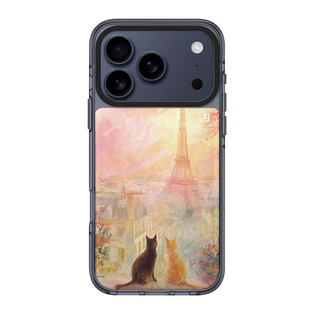 Paris Dream Cats cat animal travel whimsical iPhone 17 Pro Max ultra clear case
