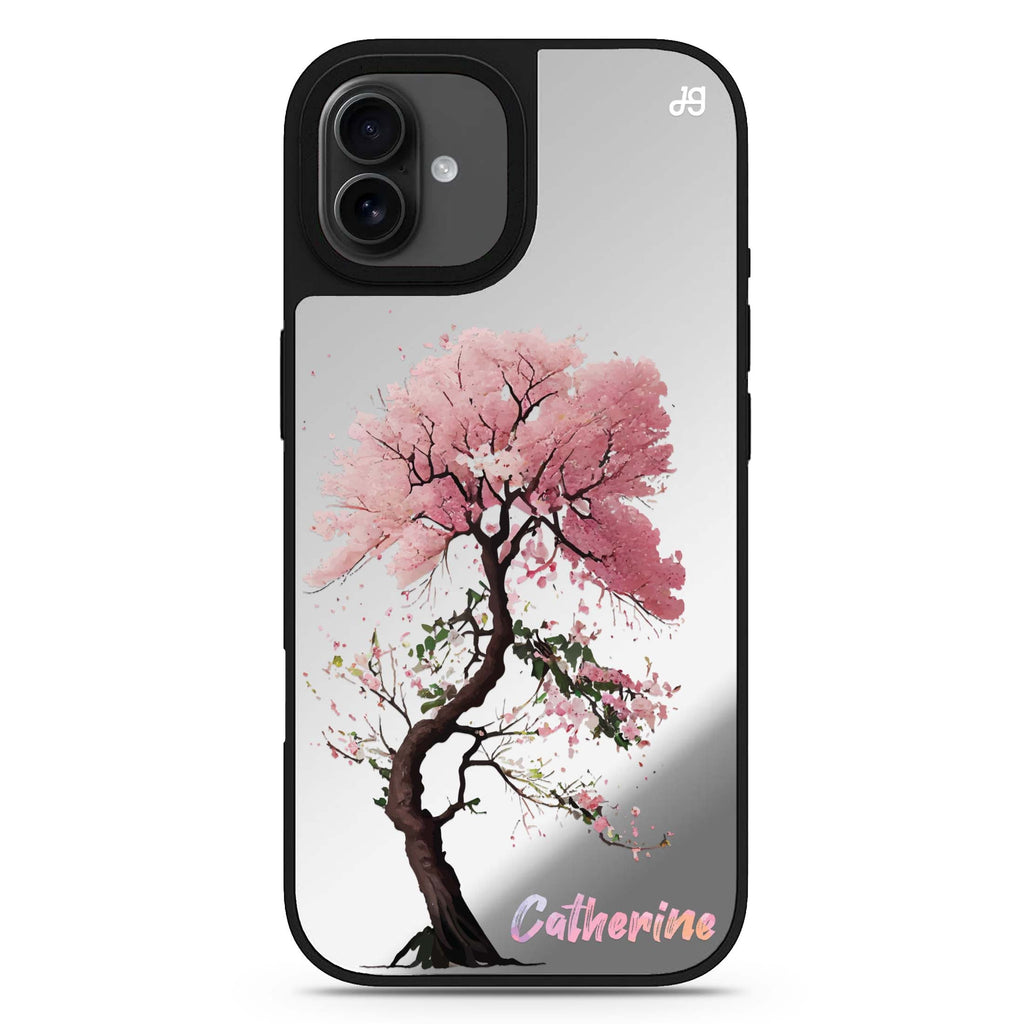 Cherry tree personalized name fruit nature iPhone 17 mirror case
