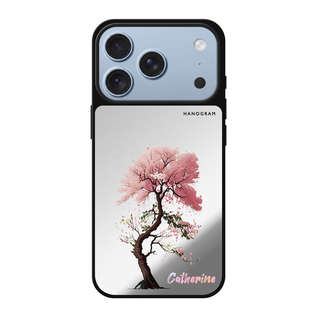 Cherry tree personalized name cherry tree floral fruit iPhone 18 Pro Max mirror case