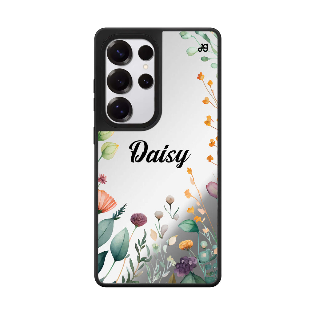 Custom Beautiful Garden Samsung Galaxy S25 S24 S23 Ultra mirror case, front view