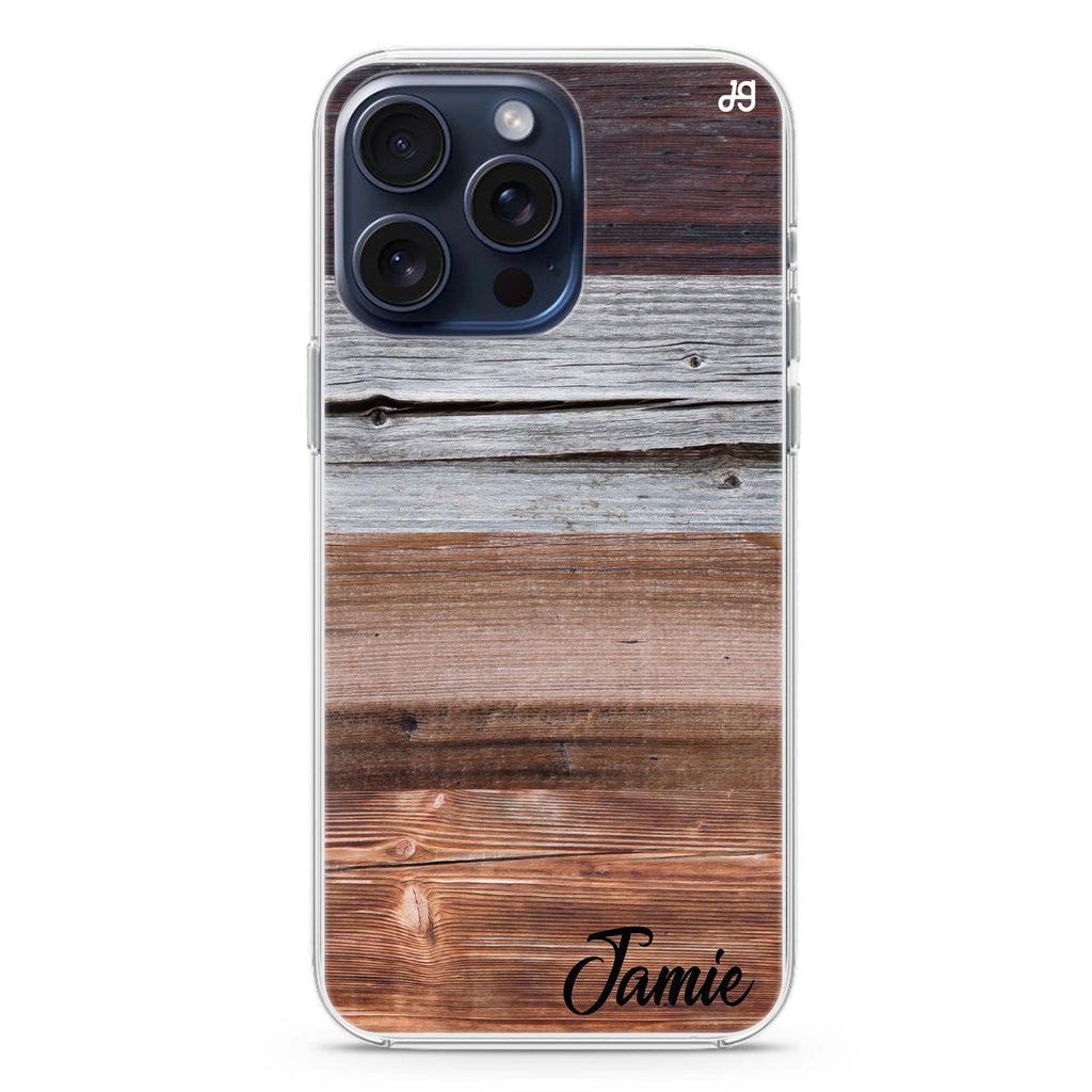 Wood Grain Varigegated iPhone Ultra Clear Case