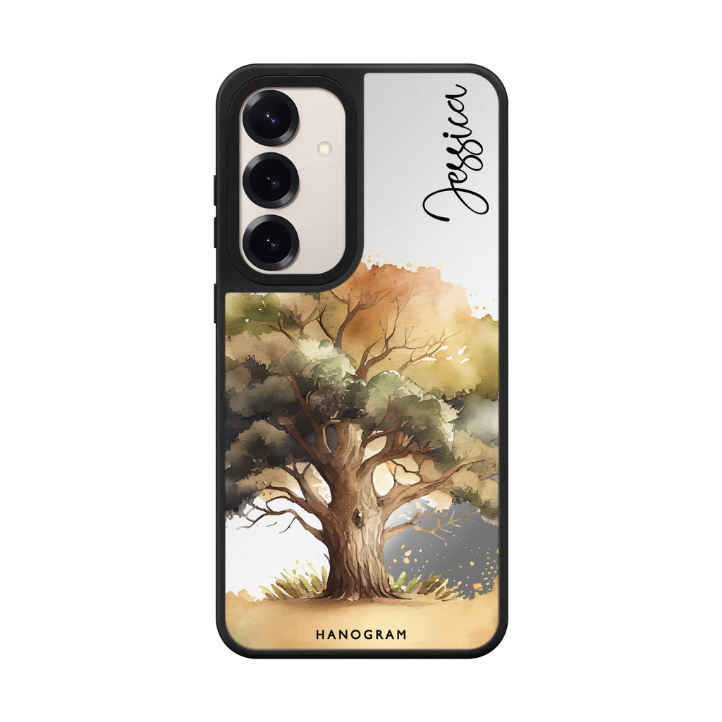 Custom name Tree Samsung Galaxy mirror case front view