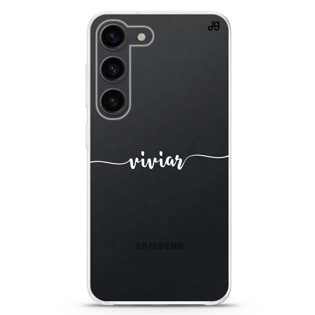 Script Handwritten personalized ultra-clear case for Samsung Galaxy S23/S22, front view