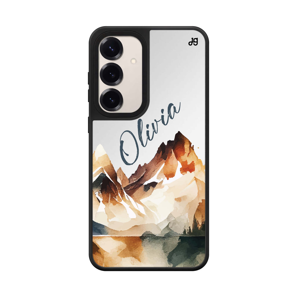 Custom name Hills Drawing Samsung Galaxy mirror case front view