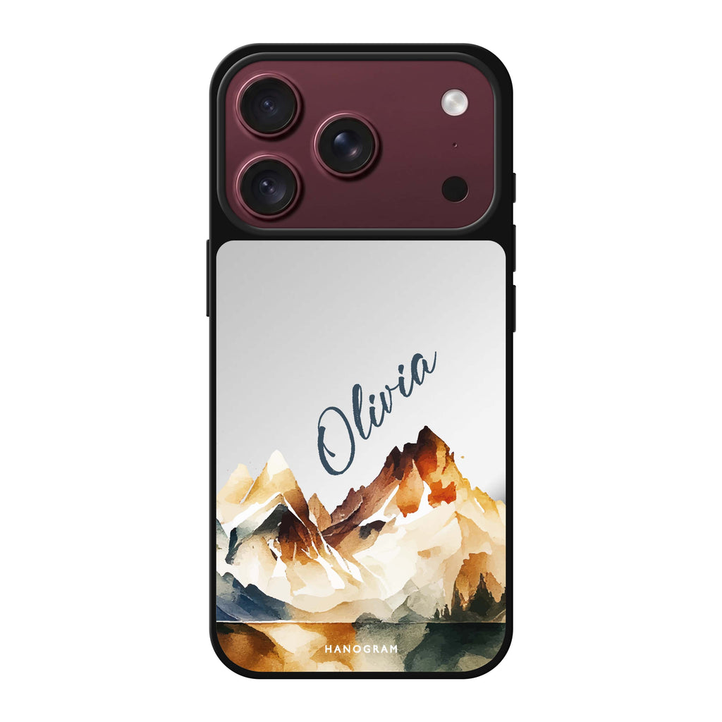 Hills Drawing personalized name nature iPhone 18 Pro Max mirror case
