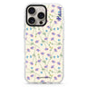 Girly Floral custom name iPhone 16/15/14 Pro Max & Pro ultra clear case floral design, front product view