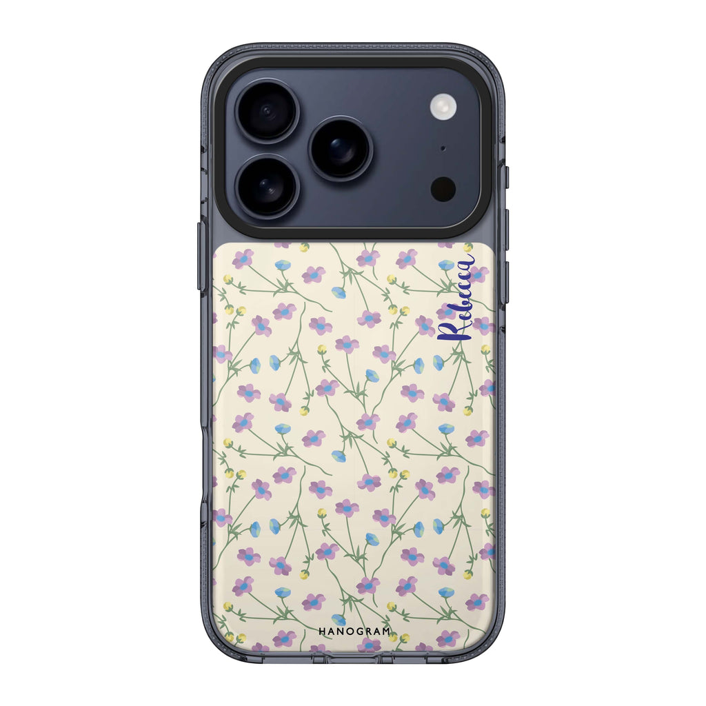 Girly floral personalized name flower floral spring iPhone 17 Pro Max ultra clear case