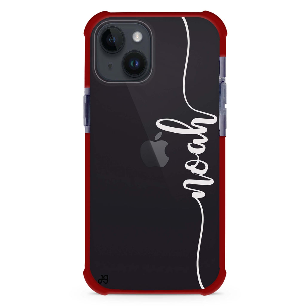 Vertical Script Handwritten Custom iPhone 15 Plus Ultra Shockproof Case