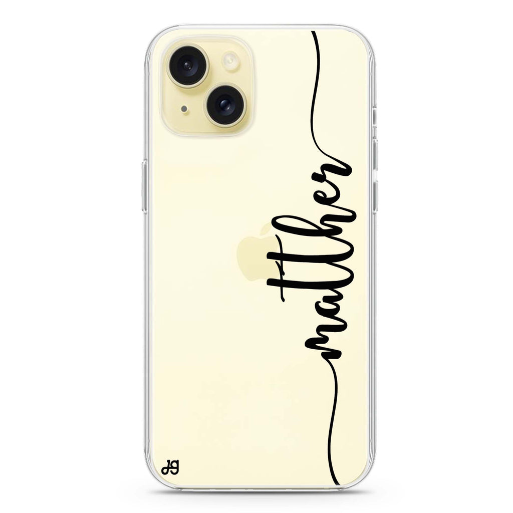 Vertical Script Handwritten Custom iPhone Ultra Clear Case