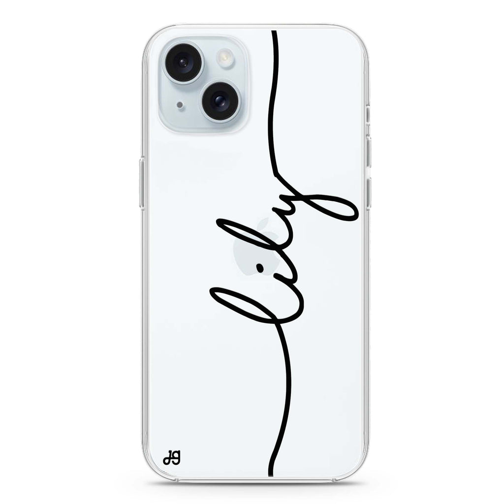 Vertical Handwritten II iPhone 15 plus Ultra Clear Case
