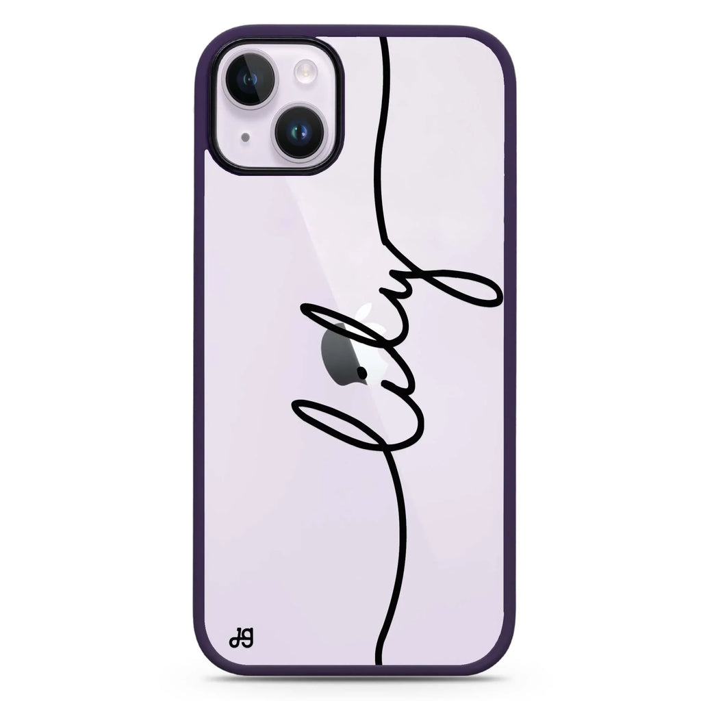 Vertical Handwritten II iPhone 15 Plus Impact Guard Bumper Case