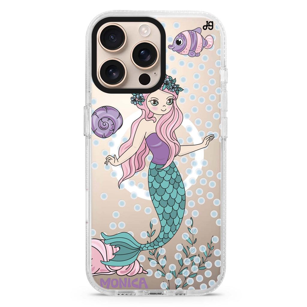 Beautiful Pretty Floral MagSafe Compatible iPhone 16 Pro Ultra Clear Case - Personalized and Stylish Protection