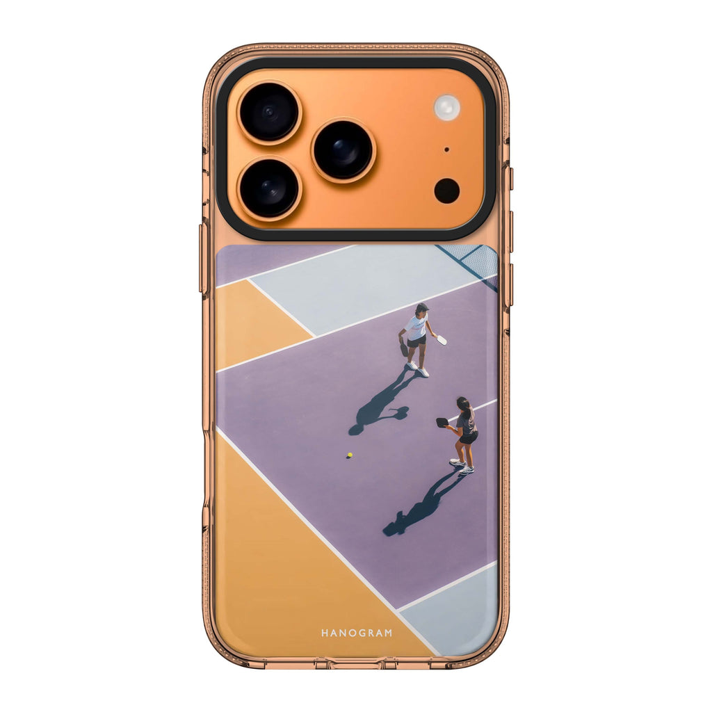 Court Play graphic playful iPhone 17 Pro Max ultra clear case