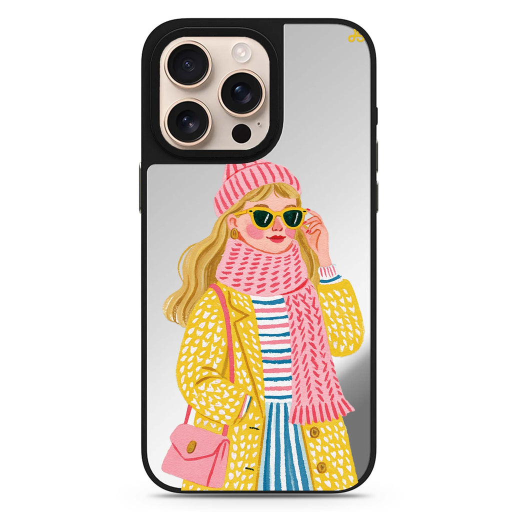Cold Days Bright Layers MagSafe Compatible Mirror Case – design view 1