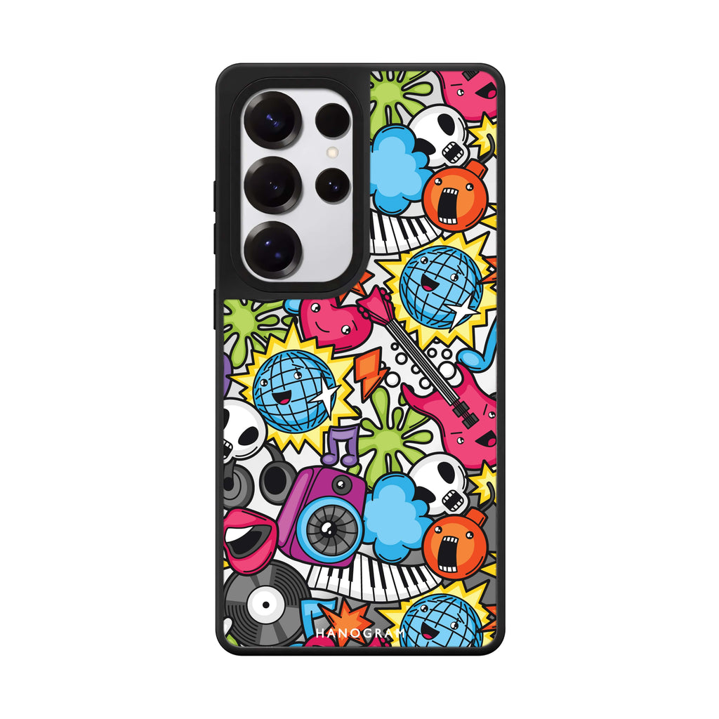 Music Time Samsung Galaxy S25 S24 S23 Ultra mirror case, front view