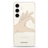 Left Hand heart Samsung Galaxy Ultra Clear Case