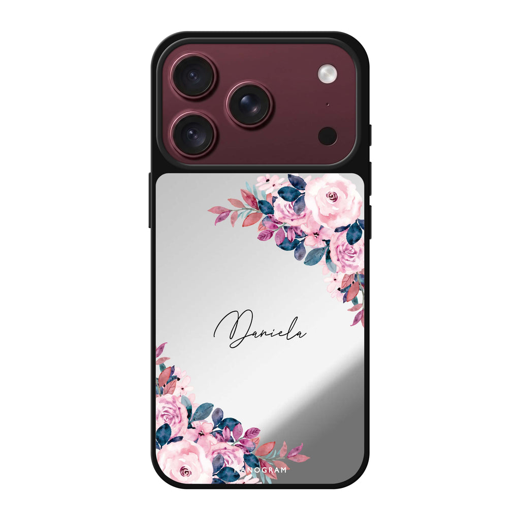 Blossom Breeze personalized name spring flower floral iPhone 18 Pro Max mirror case