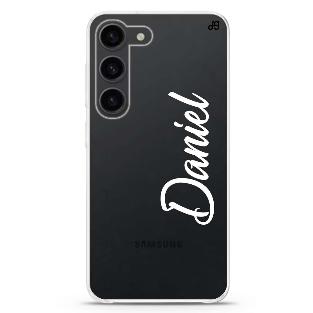 Magnificent Handwritten personalized ultra-clear case for Samsung Galaxy S23/S22, front view