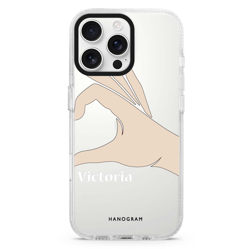 Right Hand heart iPhone 16 Pro & 16 Pro Max Case - Personalized and Stylish Protection