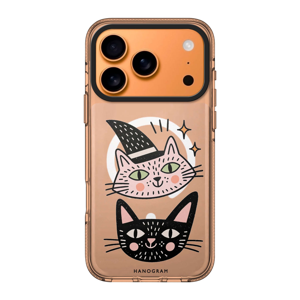 Two Cats One Spell iPhone 17 Pro Max Ultra Clear Case - Image 1
