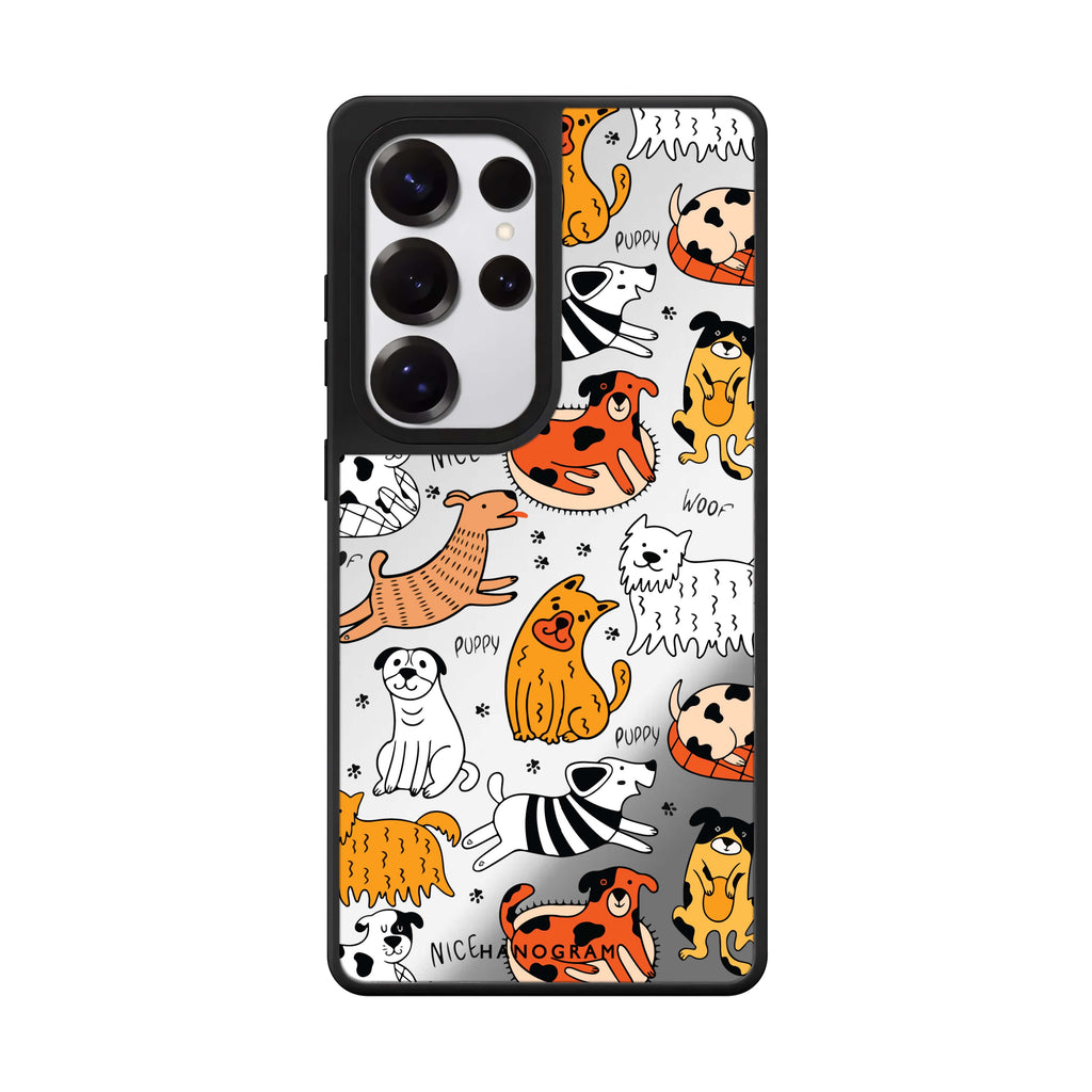 Furry Friends Samsung Galaxy S25 S24 S23 Ultra mirror case, front view