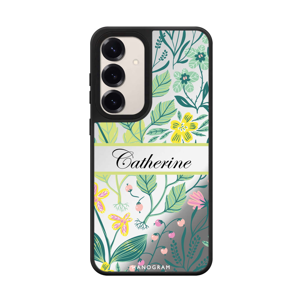 Custom name Fleur Fusion Samsung Galaxy mirror case front view