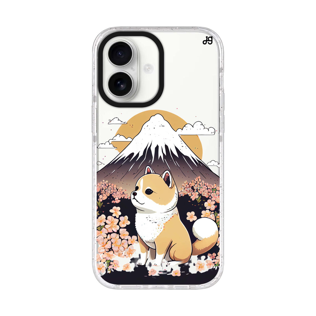 Shiba Inu & Japan iPhone 17 ultra clear MagSafe case, front product view