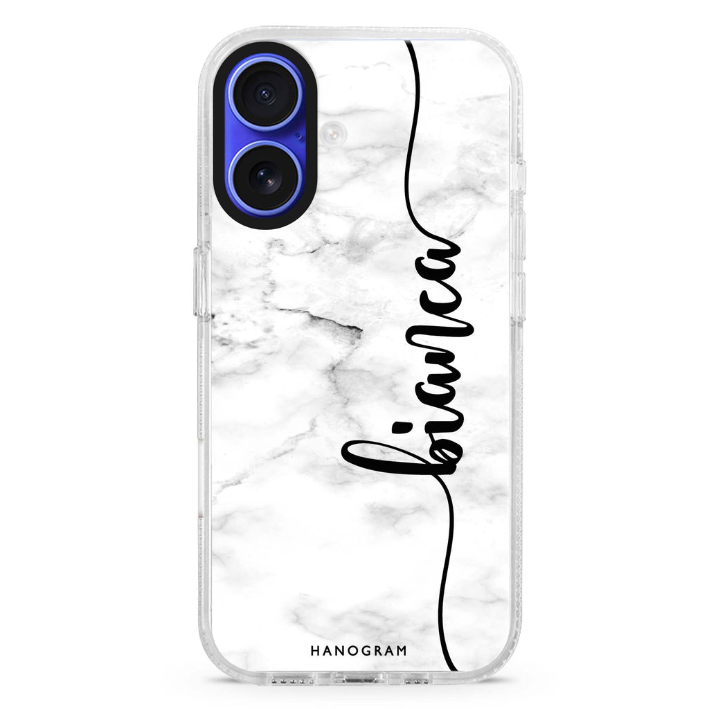 Marble Edition I MagSafe Compatible iPhone 16 Ultra Clear Case - Personalized and Stylish Protection