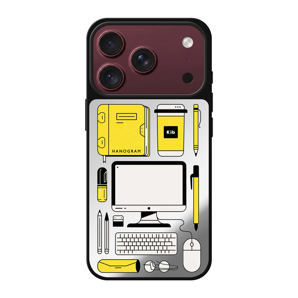 The Yellow Desk Club iPhone 18 Pro Max Mirror Case - design view 1