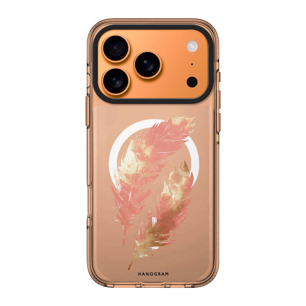 Golden Feathers gold bird animal iPhone 17 Pro Max ultra clear case