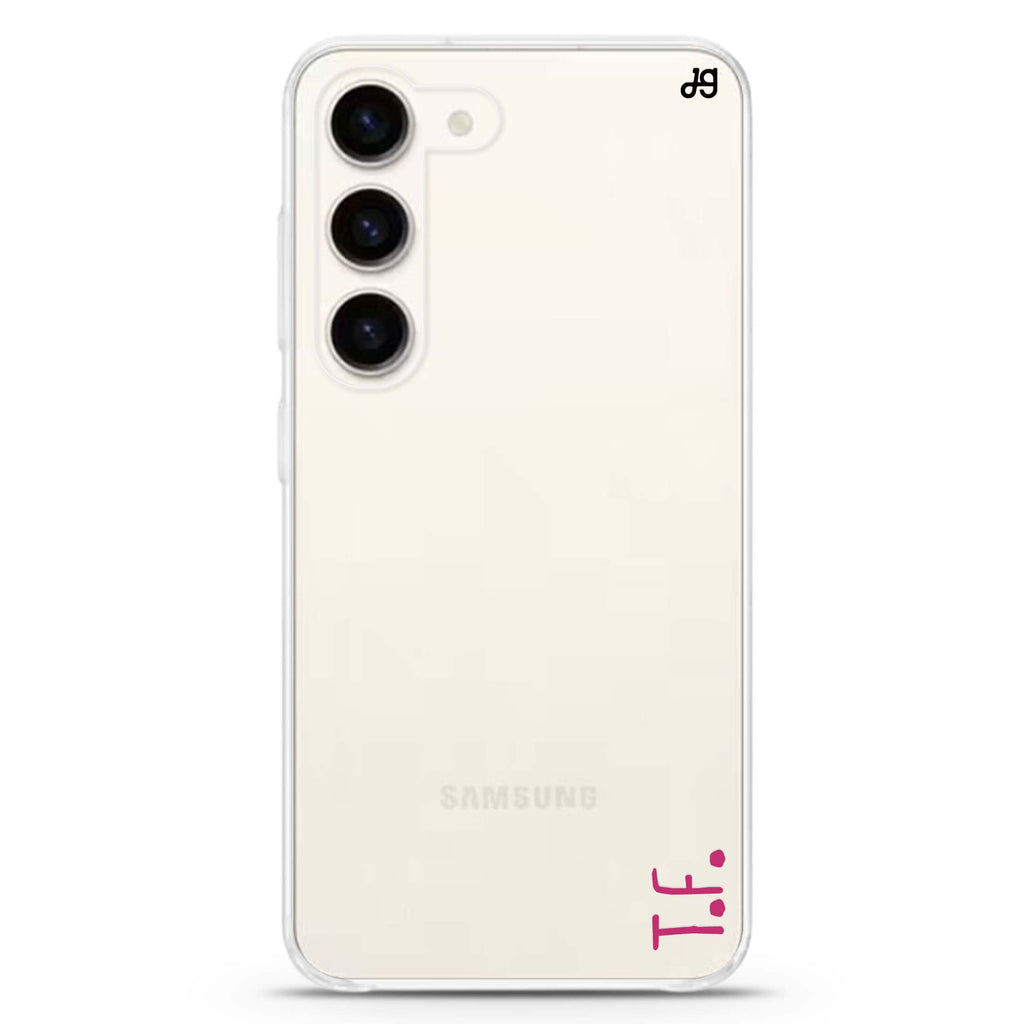 Causal Written Custom personalized ultra-clear case for Samsung Galaxy S23/S22, front view