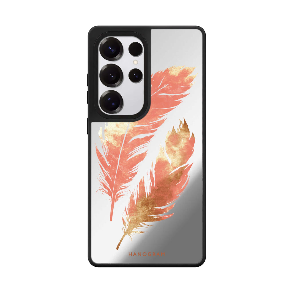 Golden Feathers Mirror Case