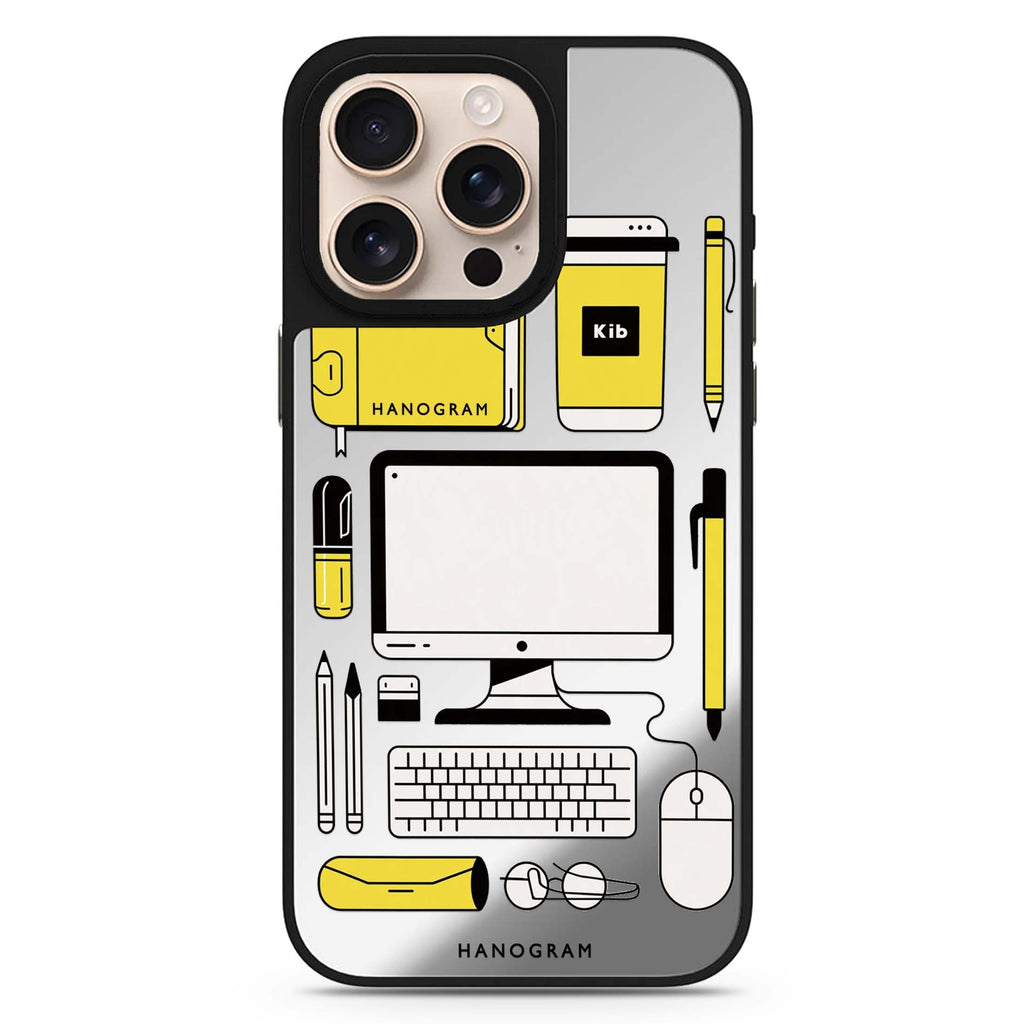 The Yellow Desk Club MagSafe Compatible Mirror Case – design view 1