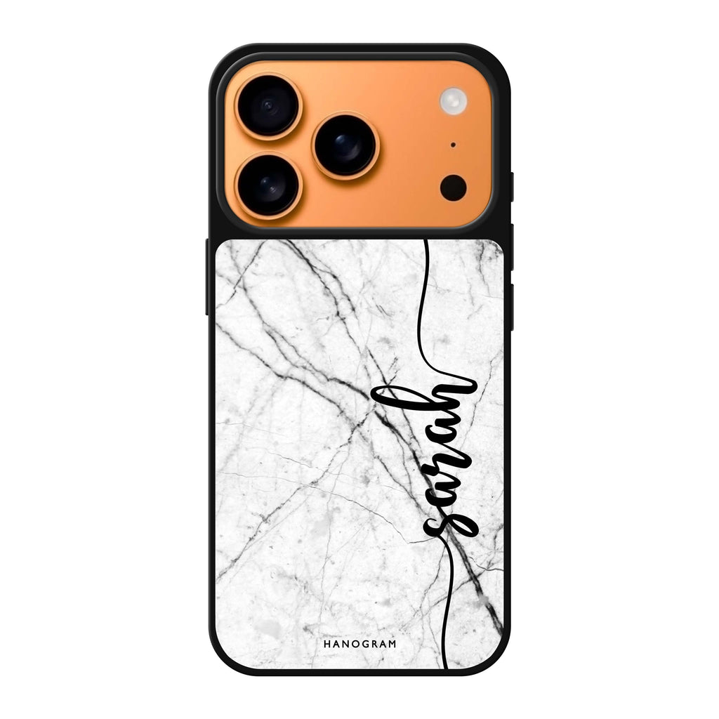 Marble Edition II personalized name marble iPhone 17 Pro Max mirror case