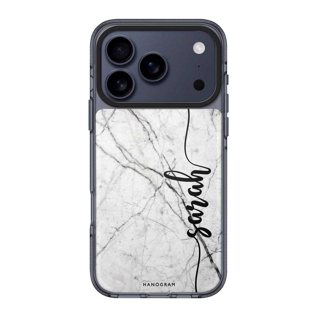 Marble Edition II personalized name marble iPhone 17 Pro Max ultra clear case