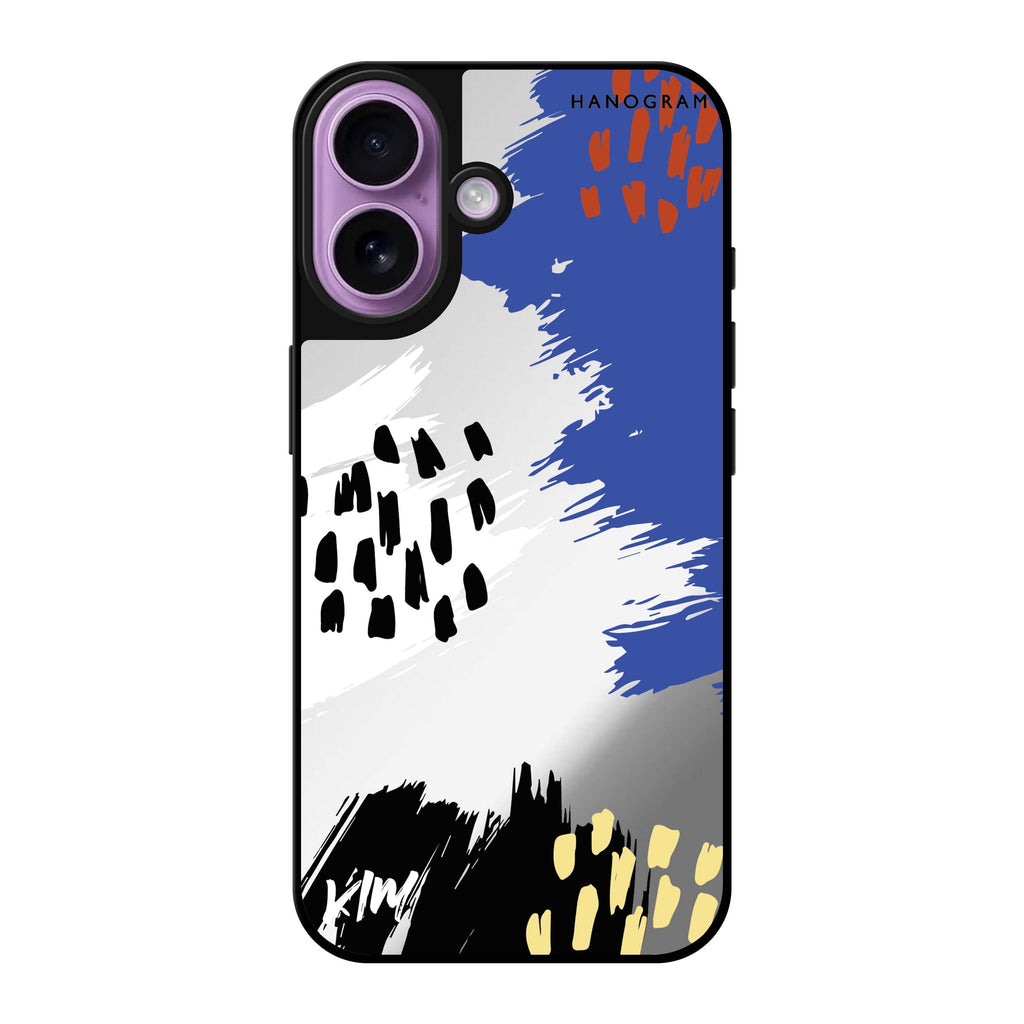 Reflective iPhone 16 Mirror Case –Trendy Abstract I Design
