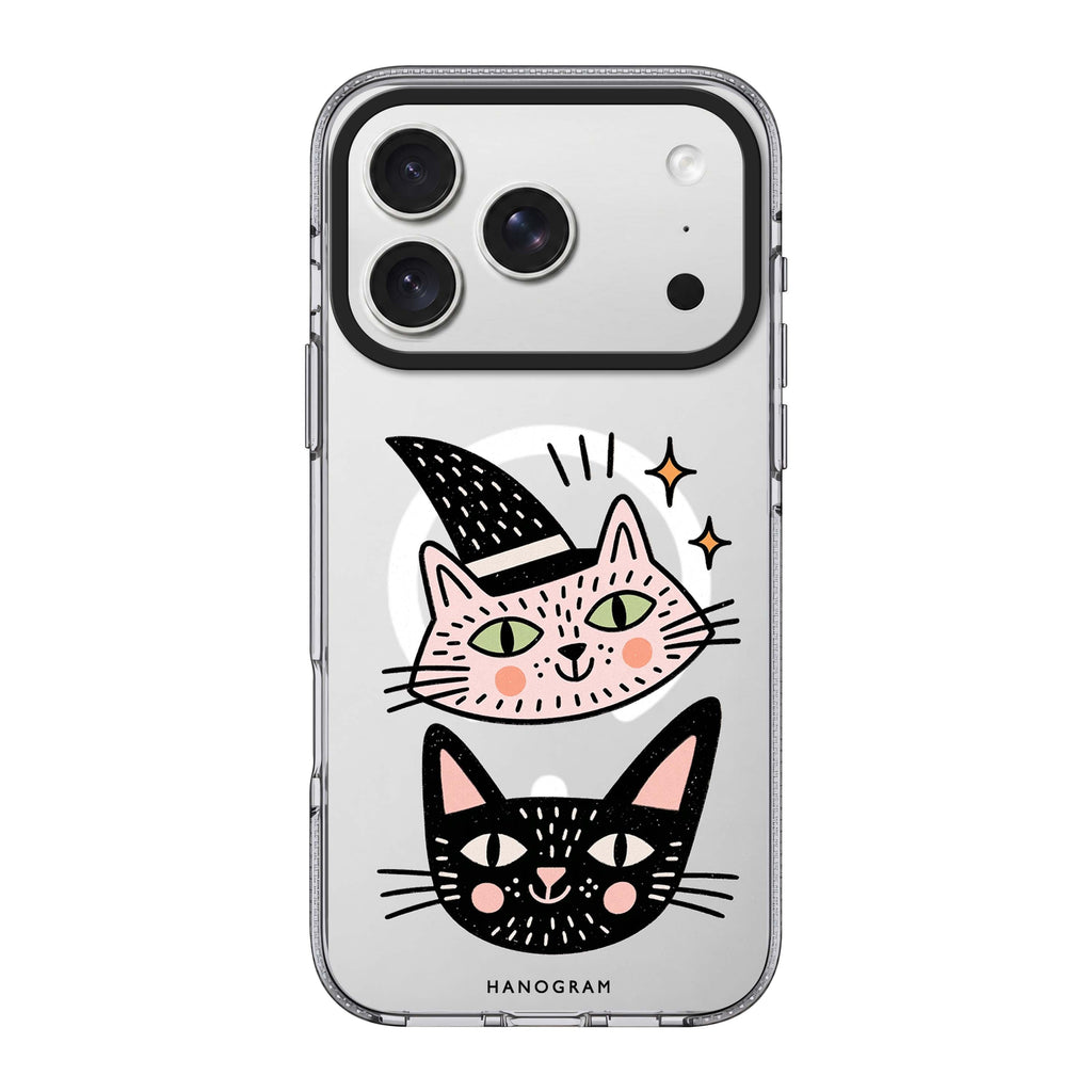 Two Cats One Spell iPhone 18 Pro Max Ultra Clear Case - Image 1