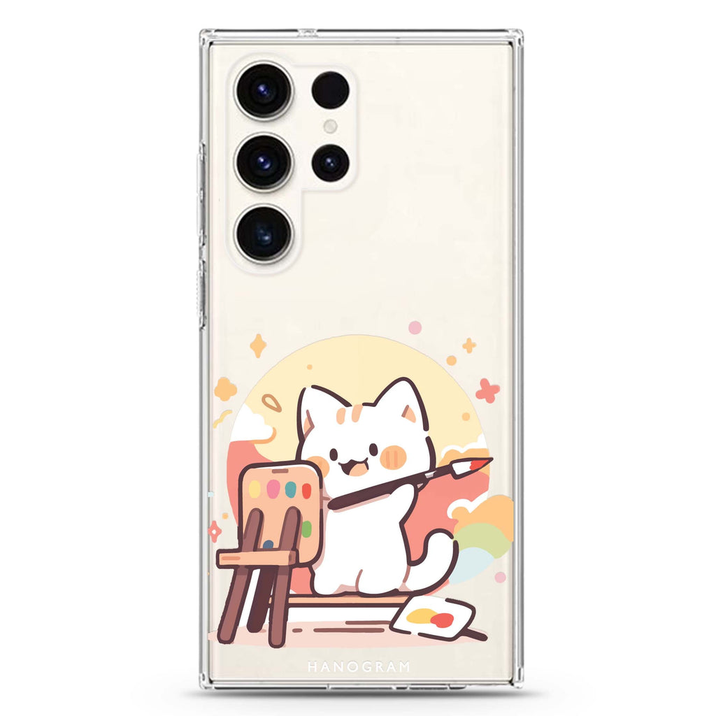 Feline Masterwork Samsung Galaxy S26/S25/S24/S23/S22 Ultra ultra clear case, transparent design, main view
