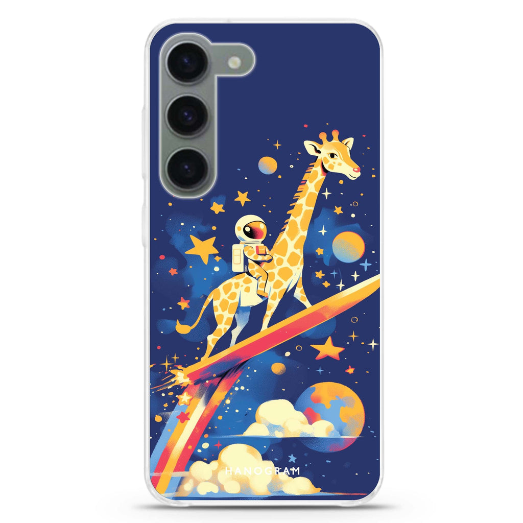 Galactic Ride ultra-clear case for Samsung Galaxy S23/S22, front view